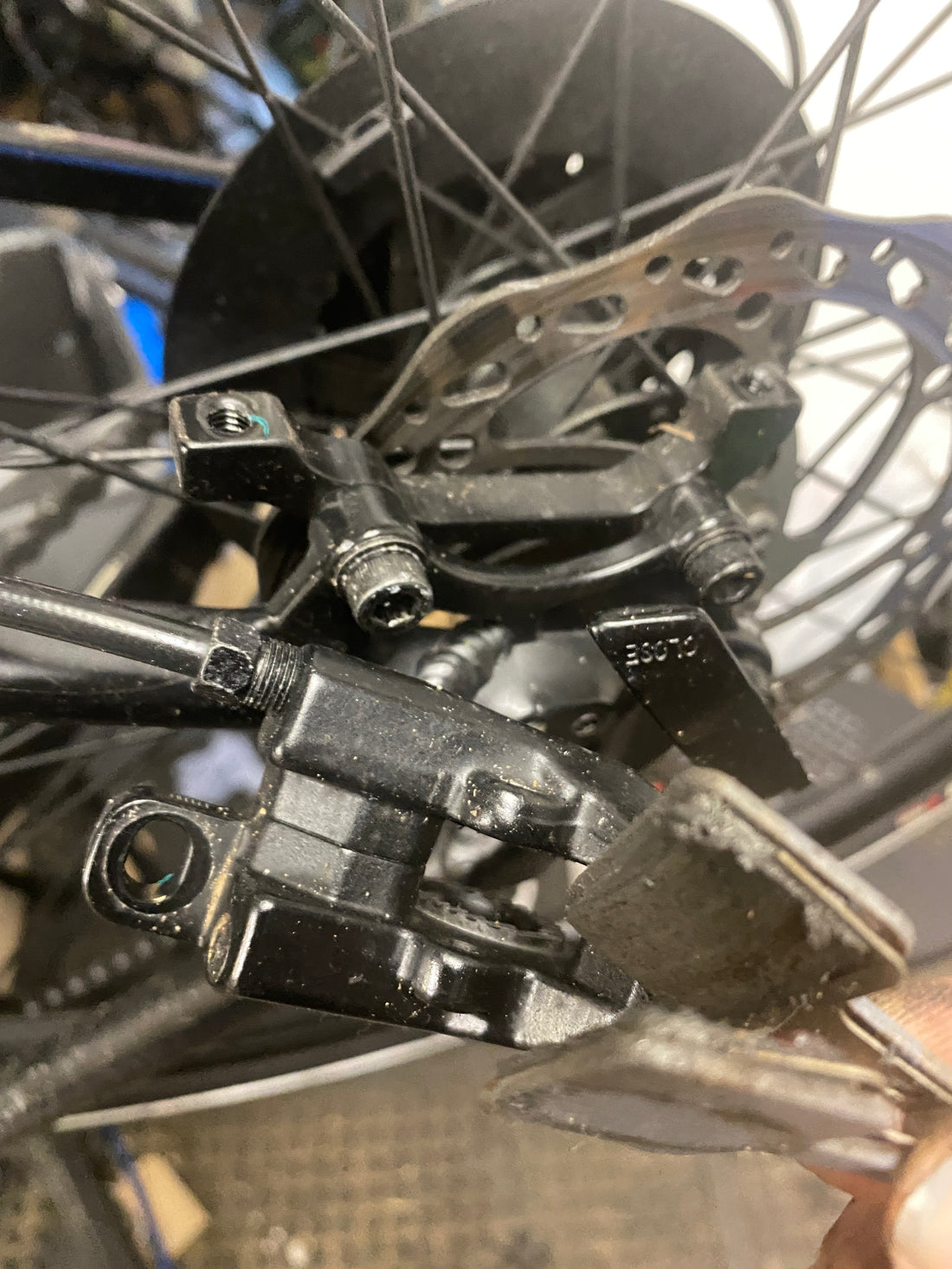 Another Customer has oiled his brake pads.