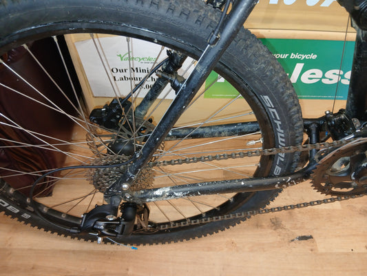 Black full suspension mountain bike S10 model