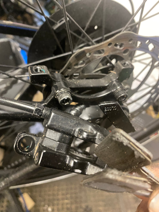 Another Customer has oiled his brake pads.