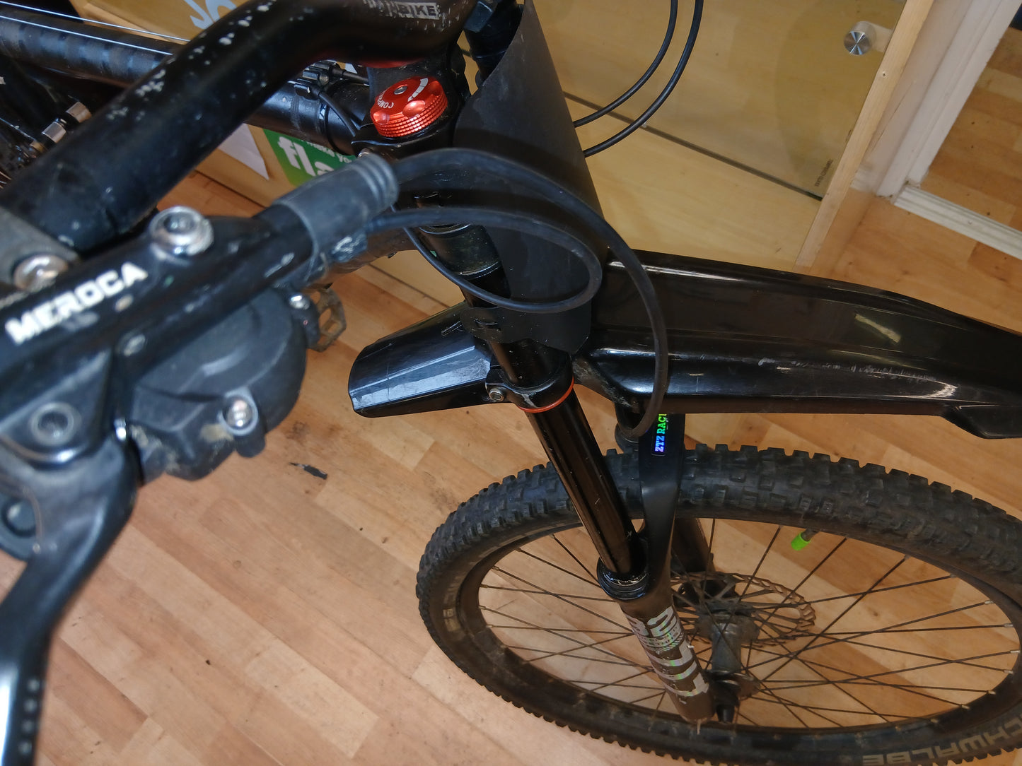 Black full suspension mountain bike S10 model