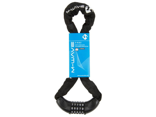 M-WAVE 850mm x 6mm COMBINATION CHAIN LOCK