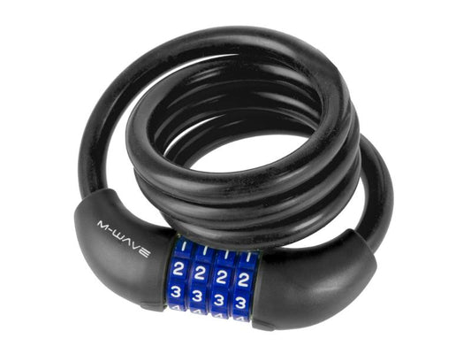 M-WAVE 1000mm x 12mm COMBINATION SILICONE BLACK LOCK