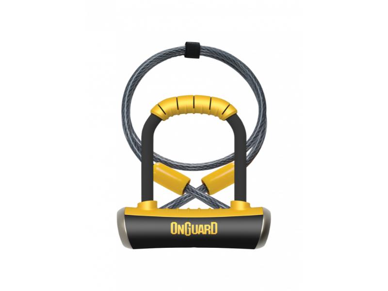 NGUARD PiTBULL MINI DT LOCK & CABLE 90 x 140mm BLACK/YELLOW DIAMOND