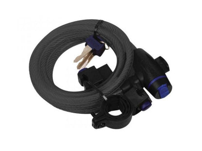 OXFORD 1800mm x 12mm CABLE KEY LOCK BLACK