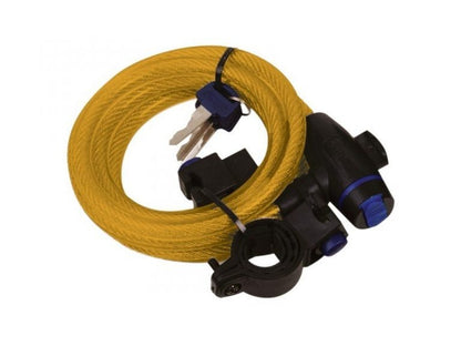 OXFORD 1800mm x 12mm CABLE KEY LOCK BLACK
