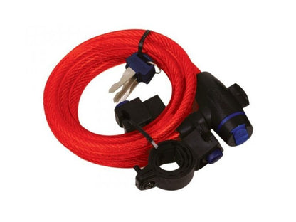 OXFORD 1800mm x 12mm CABLE KEY LOCK BLACK