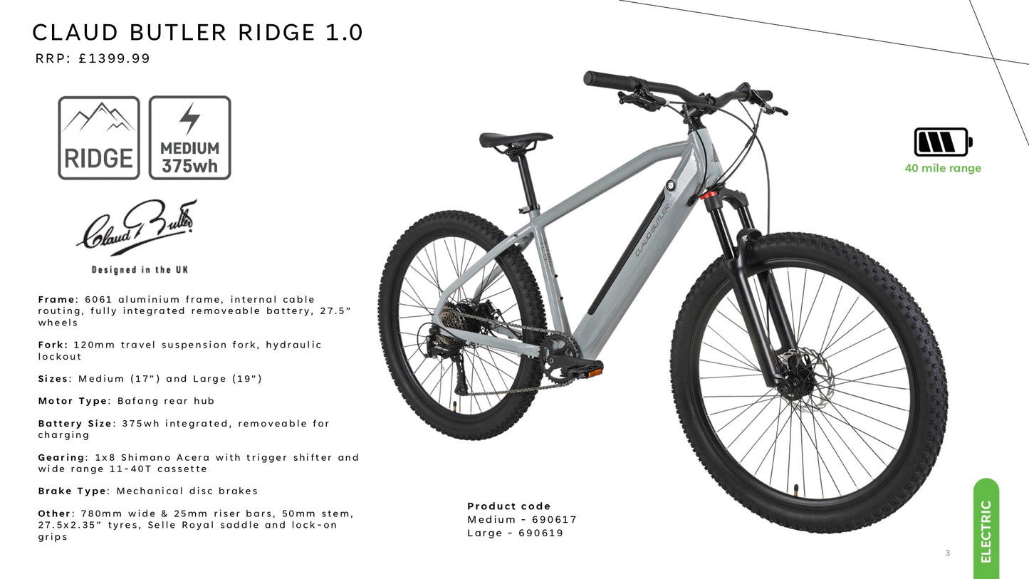 Claud Butler Ridge 1.0 Ebike 2025