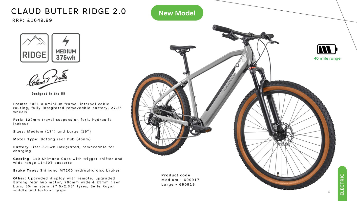 Claud Butler Ridge 2.0 Ebike