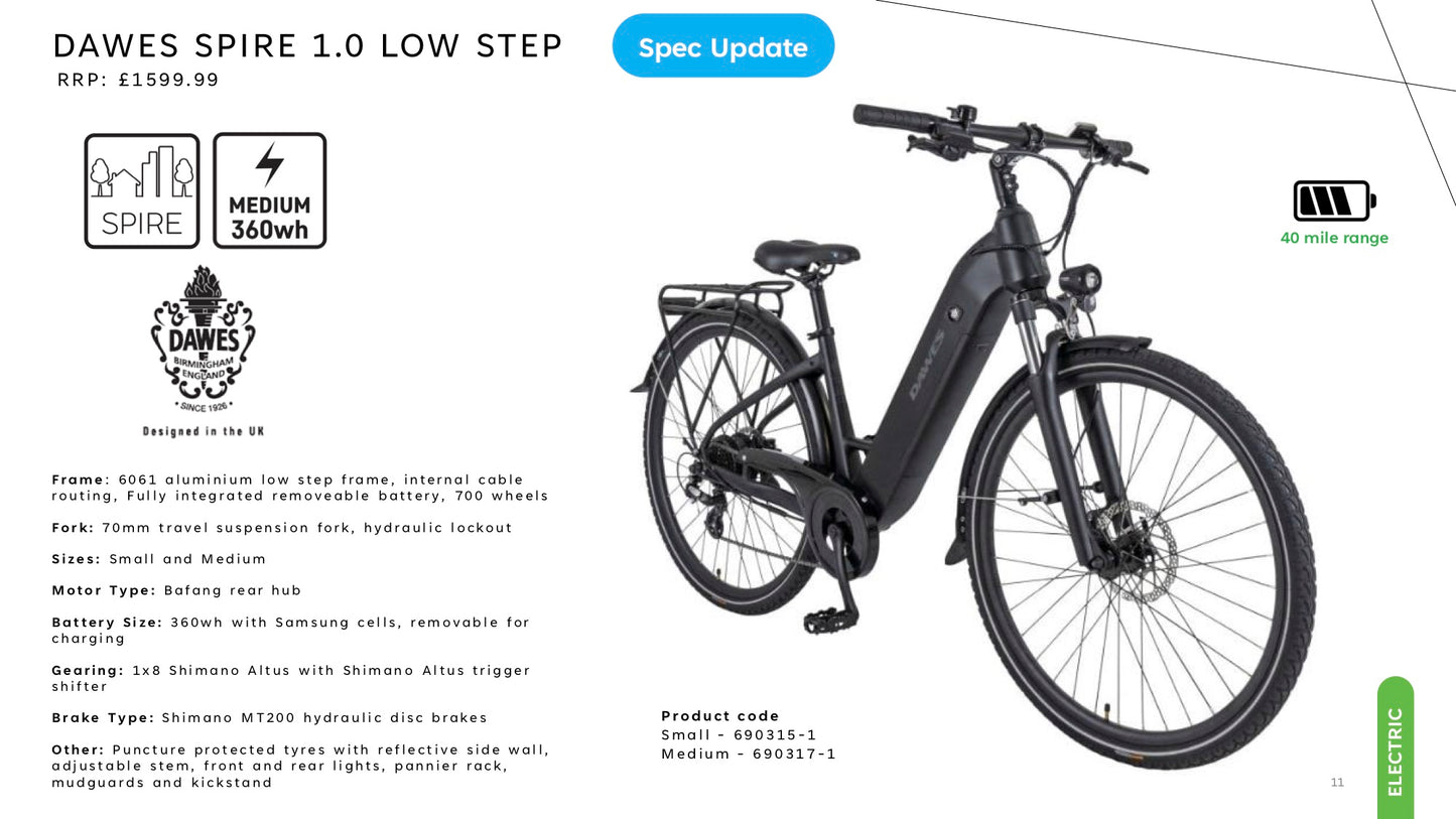 DAWES SPIRE 1.0 LOW STEP Ebike