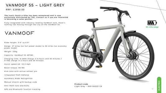 VANMOOF S5 – LIGHT GREY Ebike